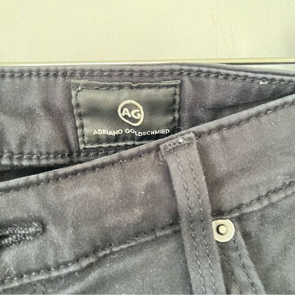 AG Adriano Goldschmied Black Prima Crop Mid Rise Cigarette Jeans - Picture 10 of 15